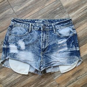 High rise jean shorts